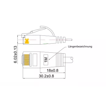 Câble de raccordement Wirewin PKW-TOUGH-STP-K6 2.0 SLIM Tough STP Cat6 U/FTP, 2 m, gris