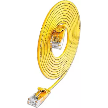 Câble de raccordement Wirewin SLIM KAT6A 10 Gigabit Light, U/UTP, Ø 3,6 mm, jaune, 0,1 m SLIM-L-UU-K6A 0.1 YE