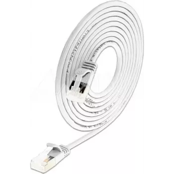 Câble patch rond slim Wirewin PKW-LIGHT-STP-K6A 0.5 WS Cat 6a U/FTP, PoE, 0,5 m, blanc