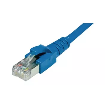 Câble de raccordement S/FTP Dätwyler unilan CAT 6a, RJ45 vers RJ45, 1 m, LSZH, bleu 653 708