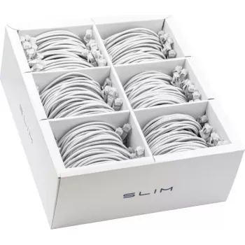 Câble de raccordement Ethernet Slim Cat6A Wirewin SLIM-LS-K6A 3.0 WT 36, 3 m, U/FTP, blanc, pack de 36