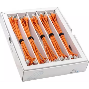 Câble de raccordement Ethernet Slim Cat6A Wirewin SLIM-LS-K6A 0.15 OR 50, 0,15 m, U/FTP, orange, pack de 50