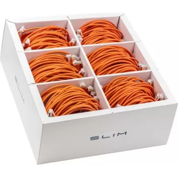 Câble de raccordement Ethernet Slim Cat.6A U/FTP Wirewin SLIM-LS-K6A 1.0 OR 90, 1,0 m, orange, pack de 90