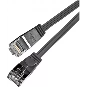 Câble patch Slim Wirewin SLIM KAT6, U/FTP, plat, noir, 0,75 m PKW-STP-SLIM-KAT6 0.75 SW