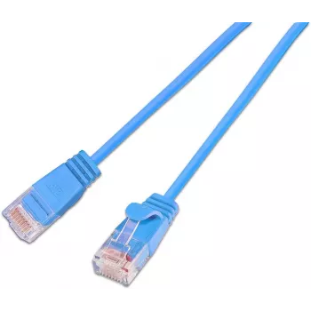 Câble patch Slim Wirewin Cat.6A U/UTP 10G, RJ45, 10 m, bleu SLIM-L-UU-K6A 10.0 BL