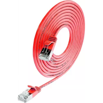 Câble de brassage Cat6 F/FTP Wirewin Triotronik PKW-LIGHT-STP-K6 0.15 RT, RJ45, rouge, 0,15 m