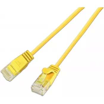 Câble de brassage Slim Cat6A 10 Gigabit SLIM Wirewin, U/UTP, 3,6 mm, jaune, 5 m SLIM-L-UU-K6A 5.0 YE