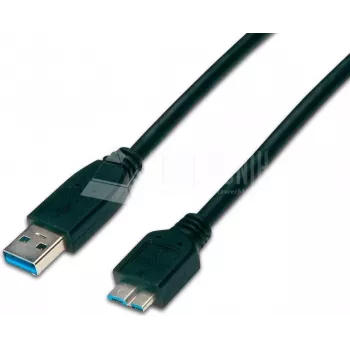 Câble USB 3.0 A mâle vers Micro-B mâle Wirewin 1 m noir USB 3.0 A-MB MM 1.0 SW
