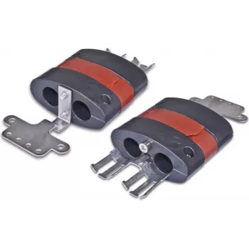 Kit de joint d'entrée de câble à froid en silicone Optotec pour 2 câbles (12-20 mm), ovale FTTx (FOCUS-ODCKIT-CCSO-2X20)