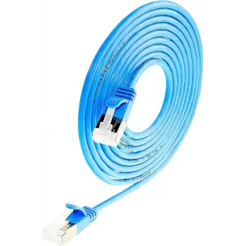 Câble patch rond Light U/FTP Cat 6a Wirewin, bleu, 1,0 m, fin et flexible, PoE PKW-LIGHT-STP-K6A 1.0 BL