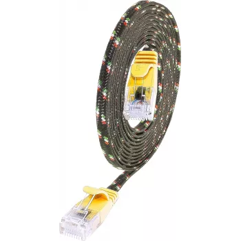 Câble patch SLIM Tough Cat6 U/UTP Wirewin, jaune, 0,25 m PKW-TOUGH-K6 0.25 GE