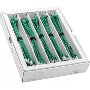 Câble patch slim Cat6A U/FTP Wirewin SLIM-LS-K6A 0.25 GN 50, 0,25 m, vert, lot de 50