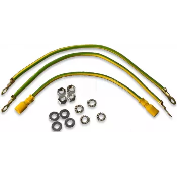 Kit de mise à la terre Wirewin WCAB PS2 - barre de terre en acier cuivré, câble en cuivre multibrins 2,5 mm², 4 à 6 points de raccordement