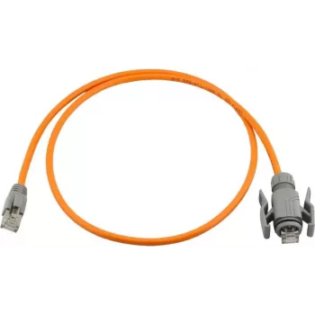 Câble patch industriel Wirewin Cat6A, gaine PUR anti-UV, S/FTP, orange, IP67 RJ45, 2 m PKW-I1-SF-K6A-PUR 2.0 OR