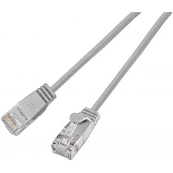 Câble patch léger rond Wirewin SLIM KAT6A 10 Gigabit, U/UTP, Ø 3,6 mm, gris (SLIM-L-UU-K6A 0.15)