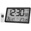 Station météo horloge murale KIENZLE Jumbo NEO LCD noire