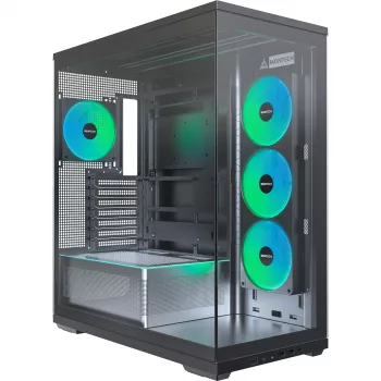 Boîtier PC MONTECH TG3, verre trempé x2, noir
