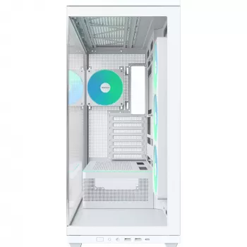 Boîtier PC MONTECH TG3, verre trempé x2, blanc