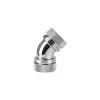 Raccord à double compression chromé pour tube PETG 45 degrés Thermaltake Pacific G1/4