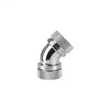 Raccord à double compression chromé pour tube PETG 45 degrés Thermaltake Pacific G1/4