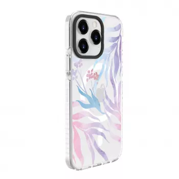 Coque PC+TPU avec MagSafe pour Apple iPhone 15 Pro Evelatus - impression florale personnalisée