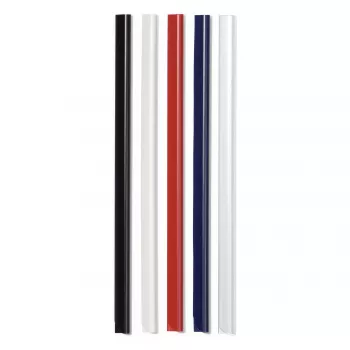 Durable 293002 Barres de serrage A4, 3 mm, blanc, pack de 50