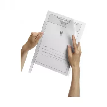 DURABLE DURACLIP A4 Classeur à pince transparent capacité 100 feuilles, pack de 50 291919