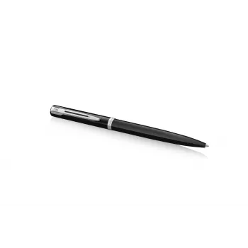 Waterman Impression Stylo bille – Laque noire, finition chromée, bleu moyen 2225498
