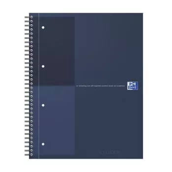 Oxford International Collegeblock carnet, DIN A4+, ligné, couverture rigide, reliure à spirale, 80 feuilles, 1 pièce (400194458)