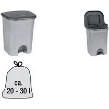Poubelle à pédale keeeper Torge, 2x 11 litres, argent 1153616000000