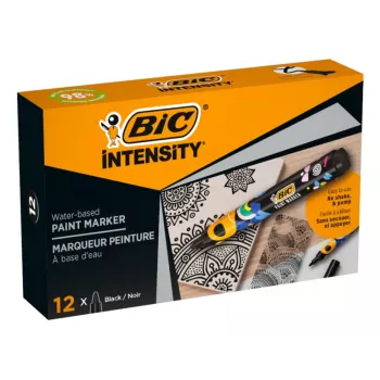 Marqueur permanent BIC Intensity, pointe ronde, noir, 1,5-2,3 mm, 1 pièce (5274771)