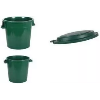Poubelle extérieure EDA 75 L verte plastique recyclé 013011 V.CA VX8
