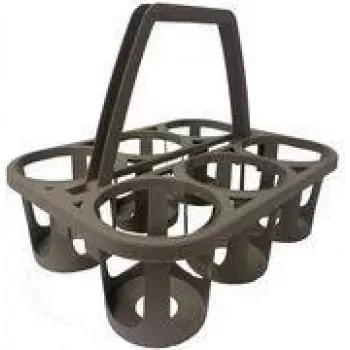 Porte-bouteilles EDA, 6 bouteilles, plastique brun robuste de haute qualité, 1 pièce (010712 BR.T SX1)