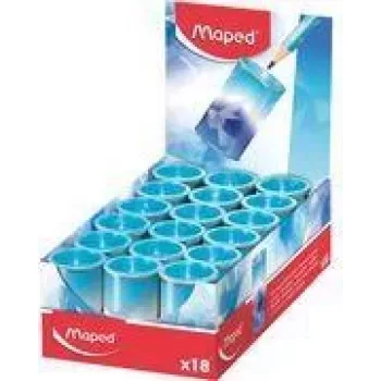 Taille-crayon métallique Maped ARCTIC avec réservoir à copeaux, boîte de présentation de 18 pièces 046025