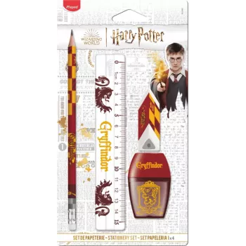 Ensemble d'écriture Maped Harry Potter Gryffindor, 4 pièces, blister (981880)