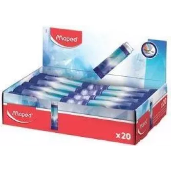 Maped ARCTIC gomme en plastique, style rouge à lèvres à sortir par rotation, boîte présentoir de 20 pièces 152027