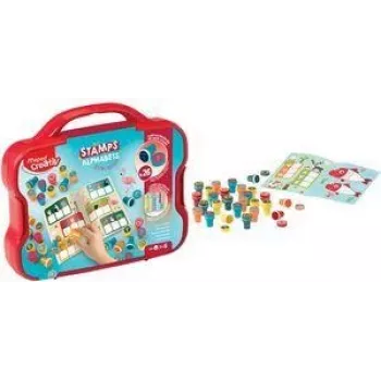 Ensemble de tampons auto-encreurs alphabet Maped Creativ, 26 lettres, étui en plastique 907089