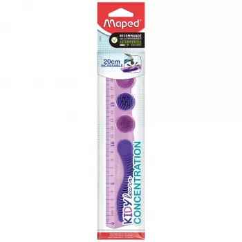 Règle flexible Maped KIDY learn CONCENTRATION 200 mm violette PET 277901