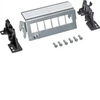 Panneau de brassage Keystone Hager FZ06MK 6 ports Cat.6a blindé, gris