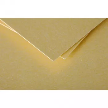 Carte C6 Pollen de Clairefontaine, or, 210 g/m², pH neutre, sans acide, 110 x 155 mm, 1 pièce (111390C)