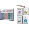 Présentoir d'information mural PAPERFLOW A4 aluminium-gris lot de 4 4066x4.35