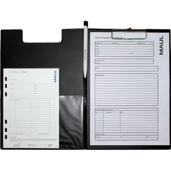 Porte-documents à pince MAUL A4 avec revêtement film, noir 23392-90