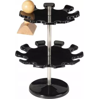 Porte-tampons rond MAUL 18 emplacements, 2 étages, noir, 190 mm de hauteur, 140 mm de diamètre (51018-90)