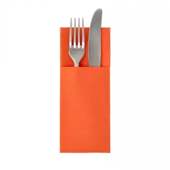 PAPSTAR ROYAL Collection Napkin Pocket in Nectarine, Premium Fabric-Like Tissue, 1 Piece (37329)