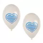 PAPSTAR ballon en latex bleu et blanc bavarois, 250 mm de diamètre, 1 pièce 81949