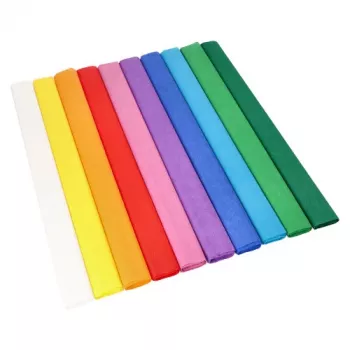 PAPSTAR rouleaux de papier crépon, 500 mm x 2,5 m, assortis imperméables sans déteindre, sur rouleau, 1 rouleau (37037)