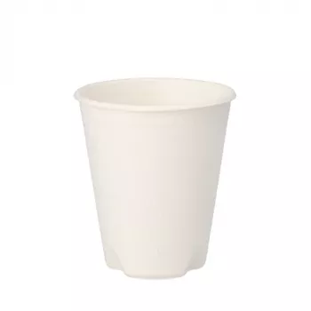 Gobelet à boire PAPSTAR pure en canne à sucre 0,2 L, blanc, lot de 12, compostable et compatible micro-ondes 89853