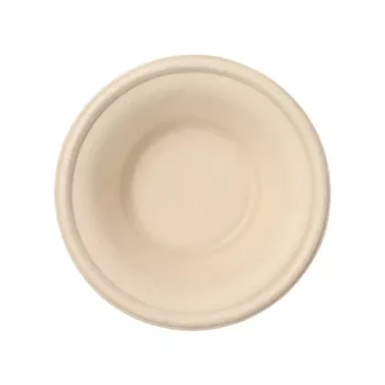 PAPSTAR Pure Sugarcane Bowl, Round, 380 ml, Natural Unbleached, Compostable (1 Piece) 89872