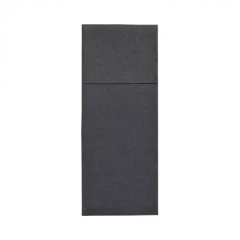 PAPSTAR Royal Collection Napkin Cutlery Pouch, Black, Premium Tissue, 40 x 40 cm, 1 Piece 37336