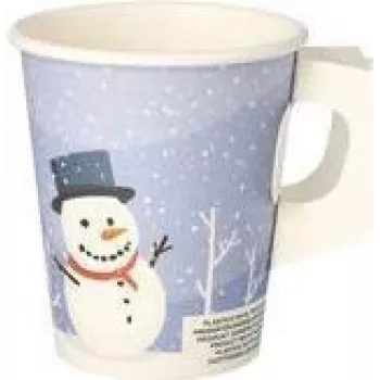 PAPSTAR 50 Disposable Drinking Cups Snowtime 0.2 l (89845)